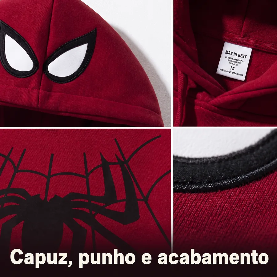 Capuz, punho e acabamento